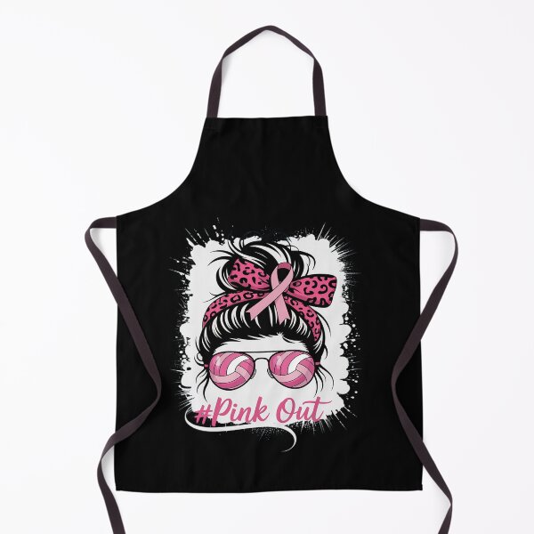 Item preview, Messy Bun Pink Out Volleyball Breast Cancer Awareness designed and sold by FranzFriesen.