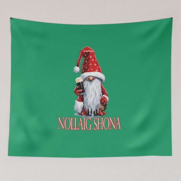 Item preview, Nollaig Shona Gnome Holding A Glass Of‎ Irish Dry Stout designed and sold by taiche.
