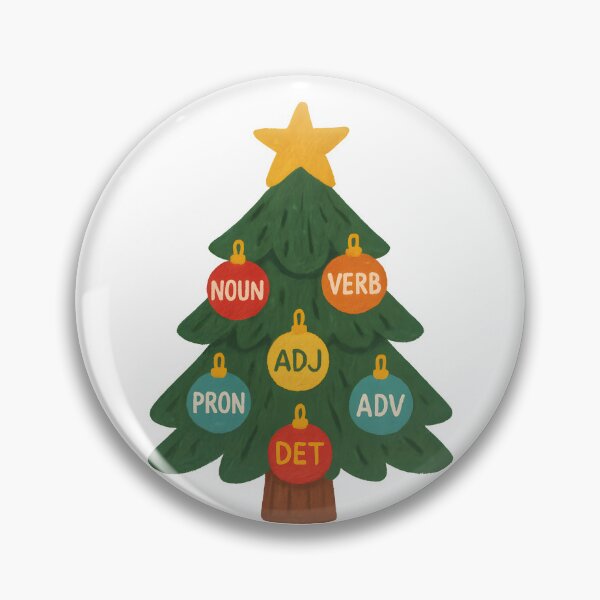 Item preview, Syntax Christmas Tree – POS Tags Ornament Design for NLP & Corpus Linguistics designed and sold by Nerd Romance Café.