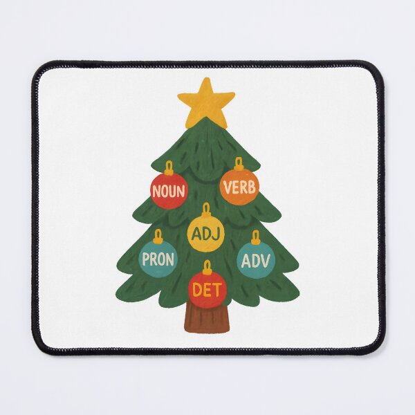 Item preview, Syntax Christmas Tree – POS Tags Ornament Design for NLP & Corpus Linguistics designed and sold by Nerd Romance Café.