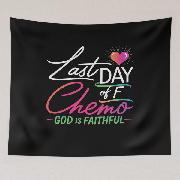 Item preview, Last Day of Chemo God Is Faithful - Breast Cancer Awareness designed and sold by RansomFlatley.