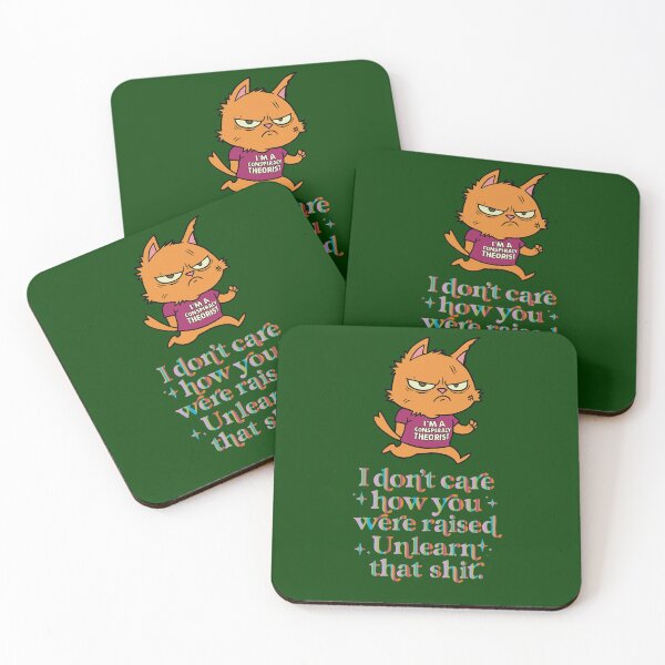 Item preview, Grumpy Cat Conspiracy Theorist – “Unlearn That Sh*t” Bold Quote Design designed and sold by RetroChill.