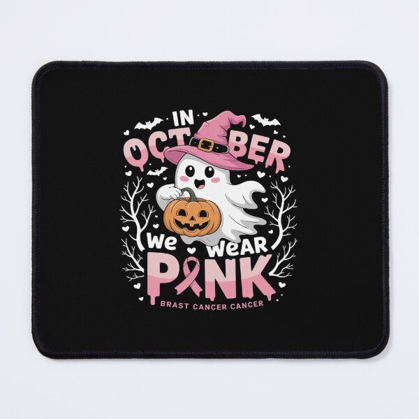 Item preview, In October We Wear Pink shirt Ghost Breast Cancer Awareness designed and sold by RayArmstrong.