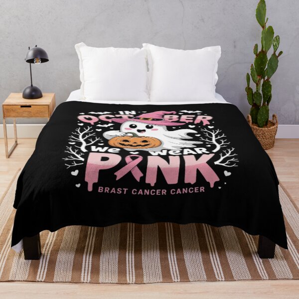 Item preview, In October We Wear Pink shirt Ghost Breast Cancer Awareness designed and sold by RayArmstrong.
