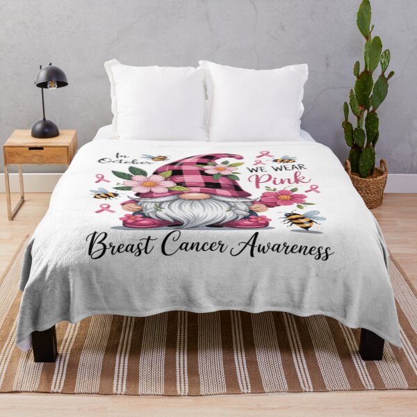 Item preview, In October We Wear Pink Gnome Breast Cancer Awareness designed and sold by FranzFriesen.