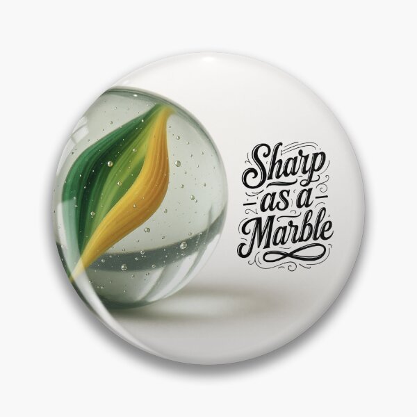 Item preview, Sharp as a Marble – Witty Glass Marble Art Design designed and sold by RetroChill.