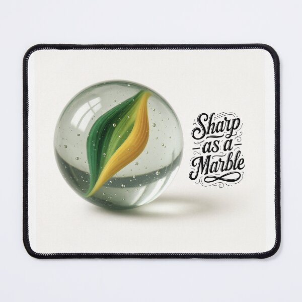 Item preview, Sharp as a Marble – Witty Glass Marble Art Design designed and sold by RetroChill.