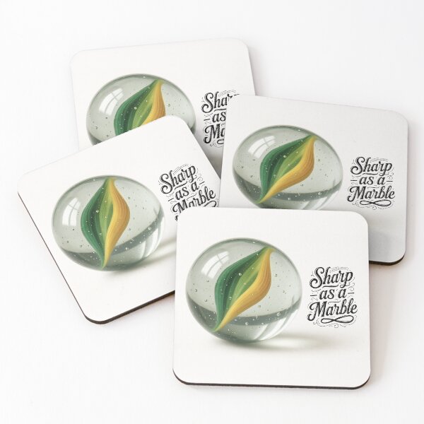 Item preview, Sharp as a Marble – Witty Glass Marble Art Design designed and sold by RetroChill.
