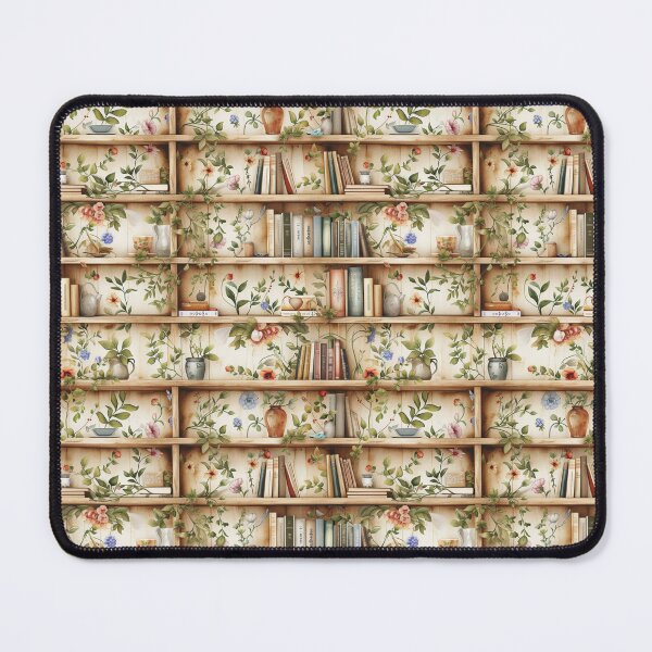 Item preview, Cotttagecore Floral Bookshelves Cozy Books designed and sold by The Digital Design Collective .