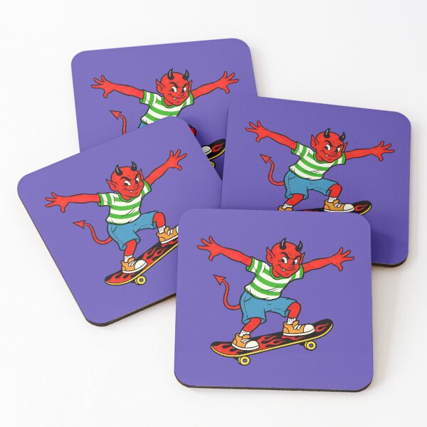 Item preview, A DEVIL BOY ON A SKATEBOARD VINTAGE ILLUSTRATION designed and sold by infinitearte.