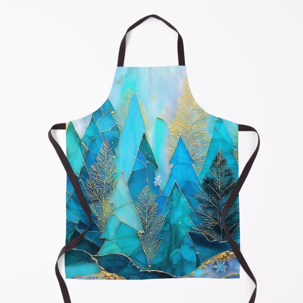 Item preview, Christmas Stained Glass-Inspired Blue And Aqua Trees designed and sold by DEC02.