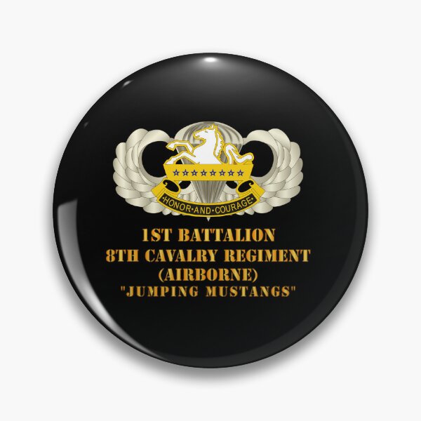 Item preview, Army - 1st Bn, 8th Cav (ABN) Jumping Mustangs designed and sold by Military Insignia Products.