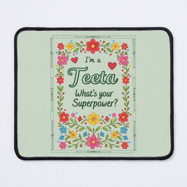 Item preview, I'm a Teeta, What's Your Superpower? - Floral Folkloric Style Grandmother Design designed and sold by D-Islamic.
