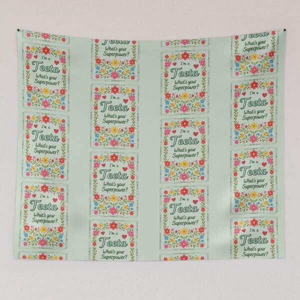 Item preview, I'm a Teeta, What's Your Superpower? - Floral Folkloric Style Grandmother Design designed and sold by D-Islamic.