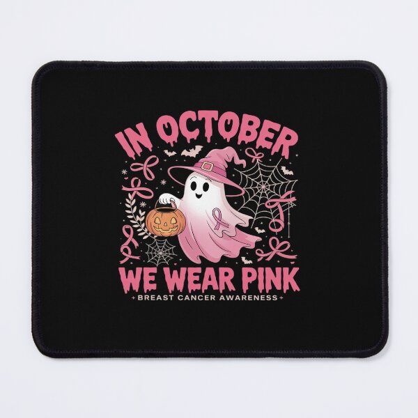 Item preview, In October We Wear Pink Ghost Witch Breast Cancer Awareness 12 designed and sold by RayArmstrong.