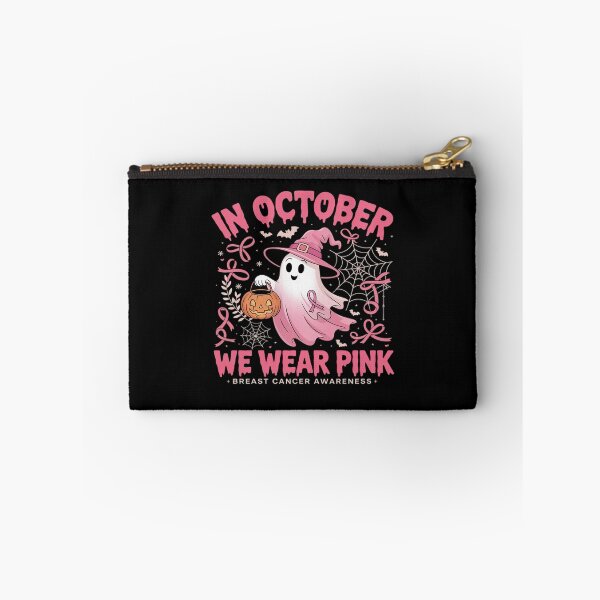 Item preview, In October We Wear Pink Ghost Witch Breast Cancer Awareness 12 designed and sold by RayArmstrong.