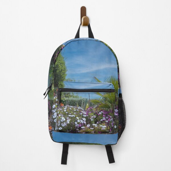 Item preview, Vibrant Tropical Garden Blooms Under Blue Sky designed and sold by pinkal.