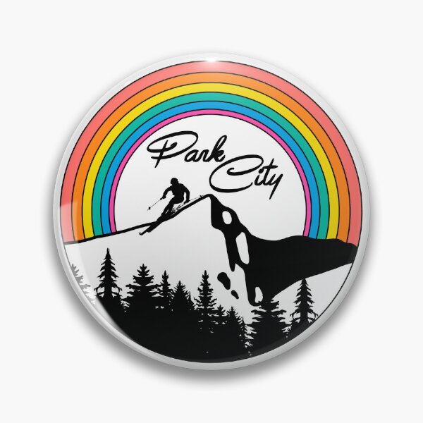 Item preview, Retro 70s Rainbow Ski Park City designed and sold by ourkid.