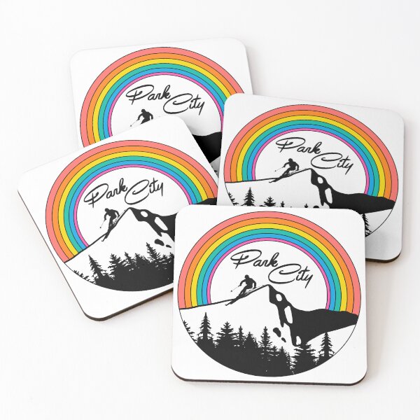 Item preview, Retro 70s Rainbow Ski Park City designed and sold by ourkid.
