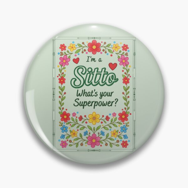 Item preview, I'm a Sitto, What's Your Superpower? - Floral Folkloric Style Grandmother Design designed and sold by D-Islamic.