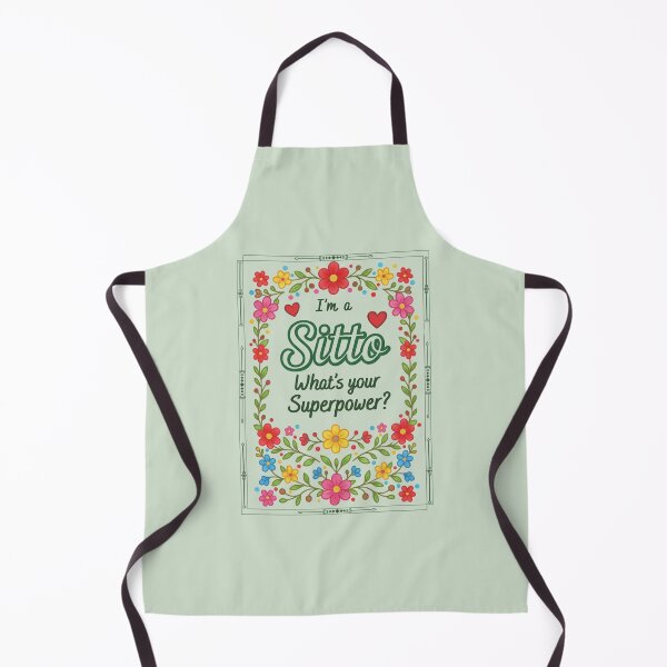 Item preview, I'm a Sitto, What's Your Superpower? - Floral Folkloric Style Grandmother Design designed and sold by D-Islamic.