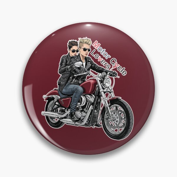 Artikelvorschau, Coole Motorradpärchenfahrt – Illustration für Motorradliebhaber entworfen und verkauft von MARK-ZONE.