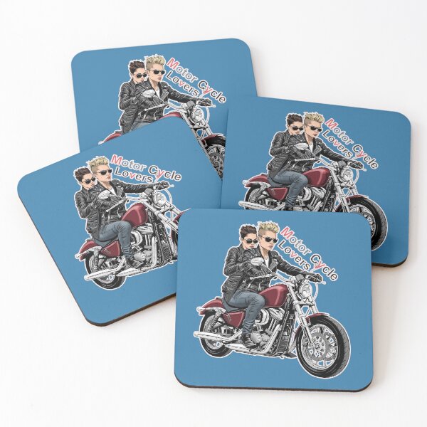 Item preview, Cool Biker Couple Ride – Motorcycle Lovers Illustration designed and sold by MARK-ZONE.