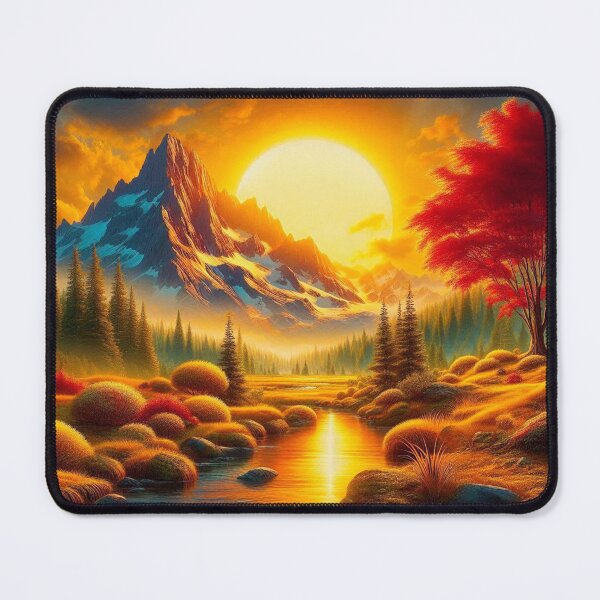 Item preview, Golden Horizon Serenity – Nature Landscape Art designed and sold by BIZARRE PRINTS.