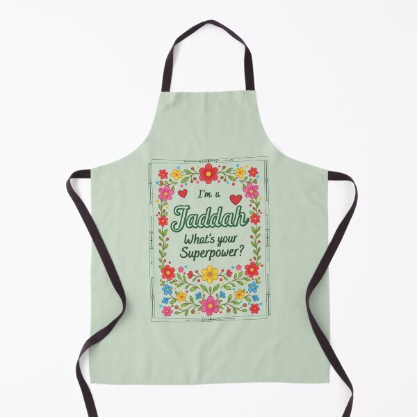 Item preview, I'm a Jaddah, What's Your Superpower? - Floral Folkloric Style Grandmother Design designed and sold by D-Islamic.