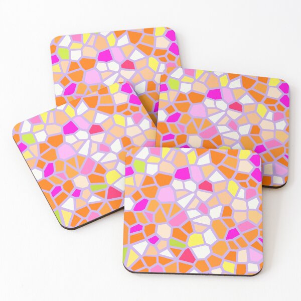 Item preview, Colourful Mosaic Geometric In Orange and Pink Shade designed and sold by EganStreet.