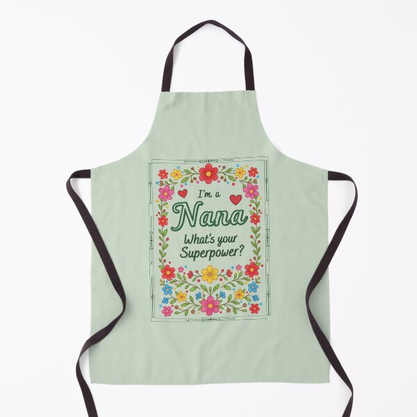 Item preview, I'm a Nana, What's Your Superpower? - Floral Folkloric Style Grandmother Design designed and sold by D-Islamic.