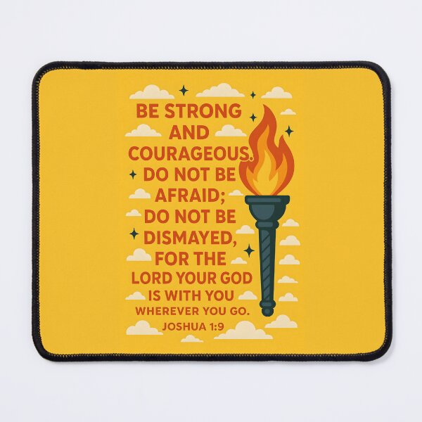 Item preview, Joshua 1 9 Bible Verse Be Strong and Courageous Torch Design. designed and sold by loveandlightrb.