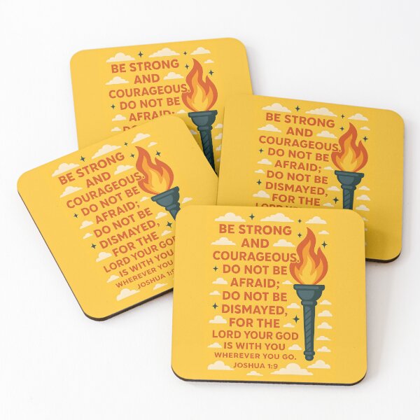 Item preview, Joshua 1 9 Bible Verse Be Strong and Courageous Torch Design. designed and sold by loveandlightrb.