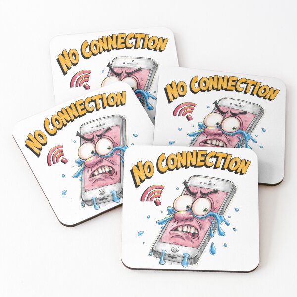 Item preview, No Connection – Funny Crying Phone Cartoon designed and sold by AndrewYoko.
