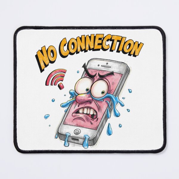 Item preview, No Connection – Funny Crying Phone Cartoon designed and sold by AndrewYoko.