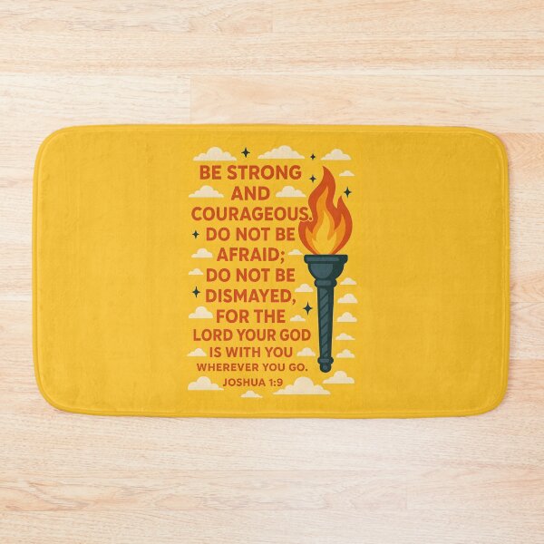Item preview, Joshua 1 9 Bible Verse Be Strong and Courageous Torch Design. designed and sold by loveandlightrb.