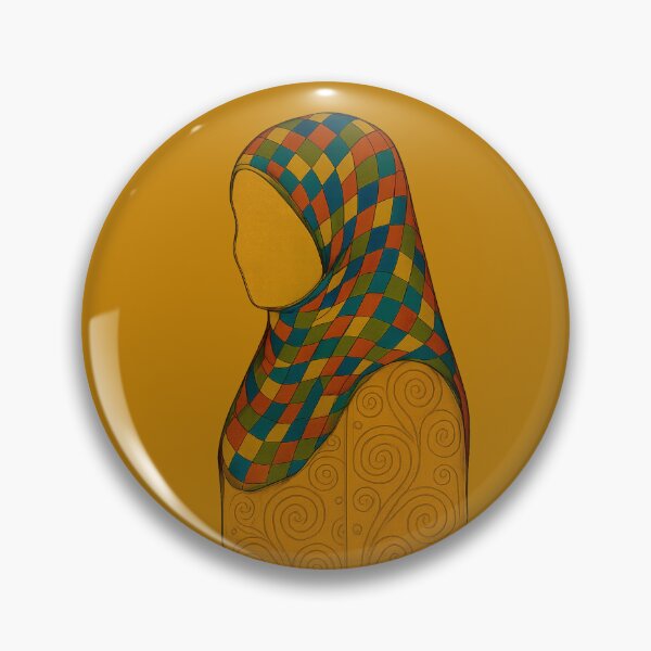 Item preview, Hijabi Mosaic Art - Golden Hijab Design, Islamic Abstract Pattern designed and sold by JOANNASKAH.