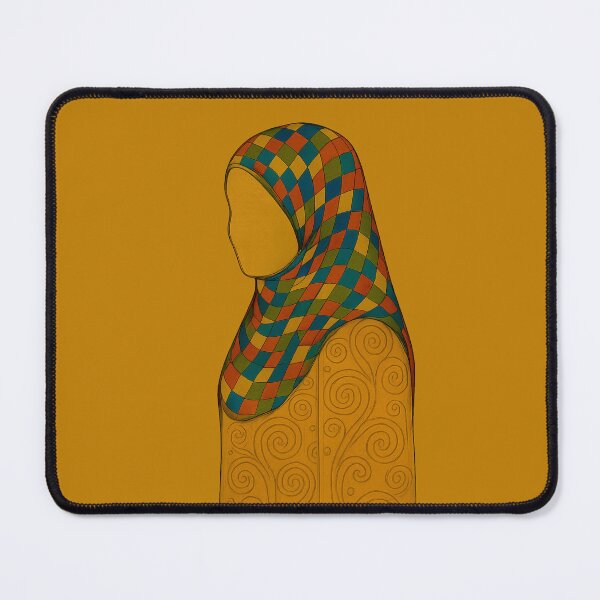 Item preview, Hijabi Mosaic Art - Golden Hijab Design, Islamic Abstract Pattern designed and sold by JOANNASKAH.