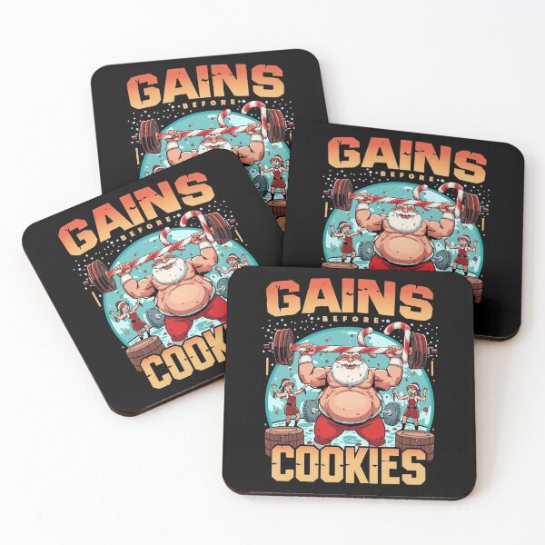 Item preview, Earnings Before Cookies - Funny Christmas Santa Gym Fitness Design designed and sold by PLUSHIWORLDtm.