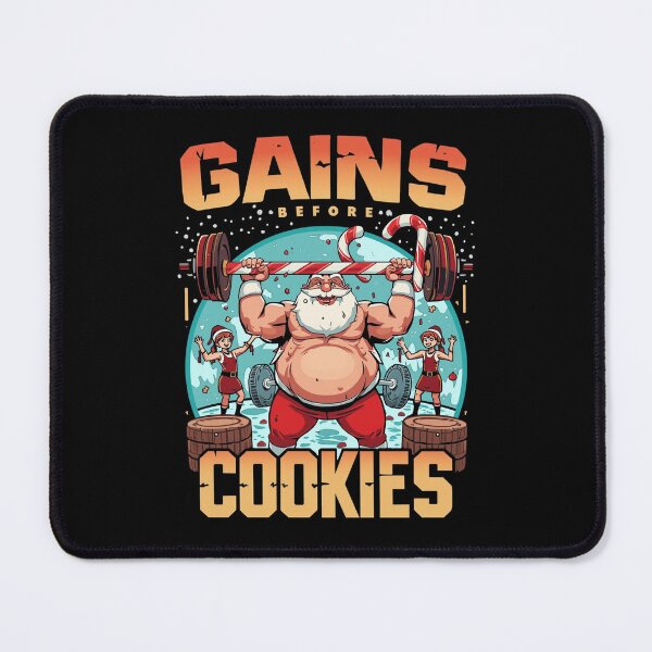 Item preview, Earnings Before Cookies - Funny Christmas Santa Gym Fitness Design designed and sold by PLUSHIWORLDtm.