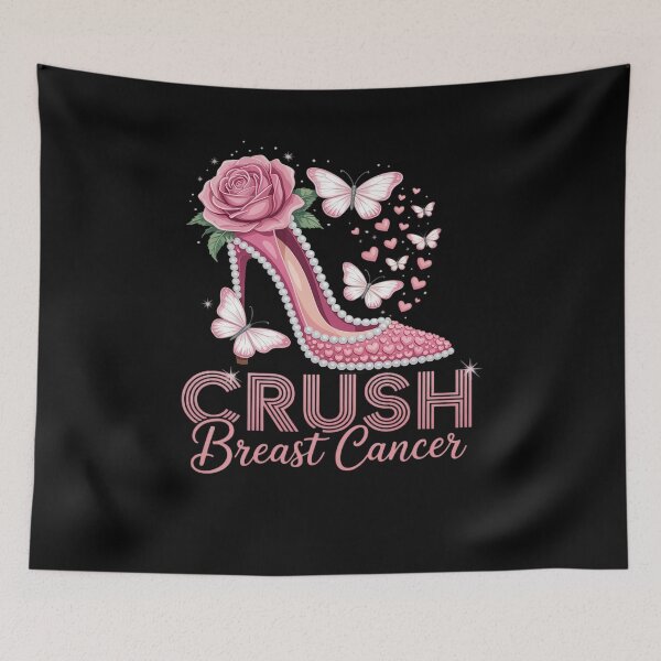 Item preview, Crush Breast Cancer Awareness High Heels Pink Ribbon designed and sold by FranzFriesen.