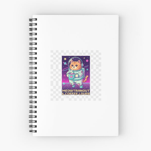 Item preview, Coffee-Loving Meowtronaut - Retro Kawaii Space Cat designed and sold by Estudio101.