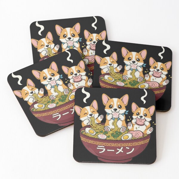 Item preview, Cute Corgi Puppies In A Ramen Bowl Whimsical Japanese Food Art designed and sold by Bongocomic.
