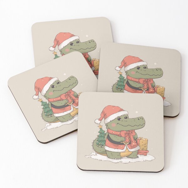 Item preview, Cute Christmas Crocodile with Presents designed and sold by CANDO ART STORE.