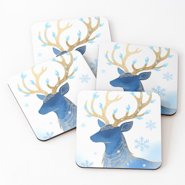Item preview, Pastel Blue Crystal Deer designed and sold by Soulharmony.