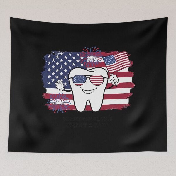 Item preview, Oral Health Dental Dentist Us Flag Making Teeth Great Again designed and sold by HuValverdeArt.