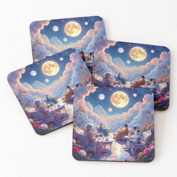 Item preview, Tea & Tenderness – Grandmothers, Robots & floral dreams under the moonlight sky designed and sold by FotoworldEdel.