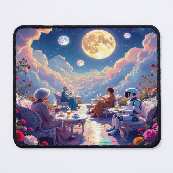 Item preview, Tea & Tenderness – Grandmothers, Robots & floral dreams under the moonlight sky designed and sold by FotoworldEdel.