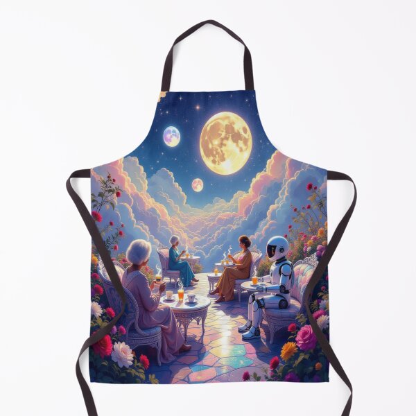 Item preview, Tea & Tenderness – Grandmothers, Robots & floral dreams under the moonlight sky designed and sold by FotoworldEdel.