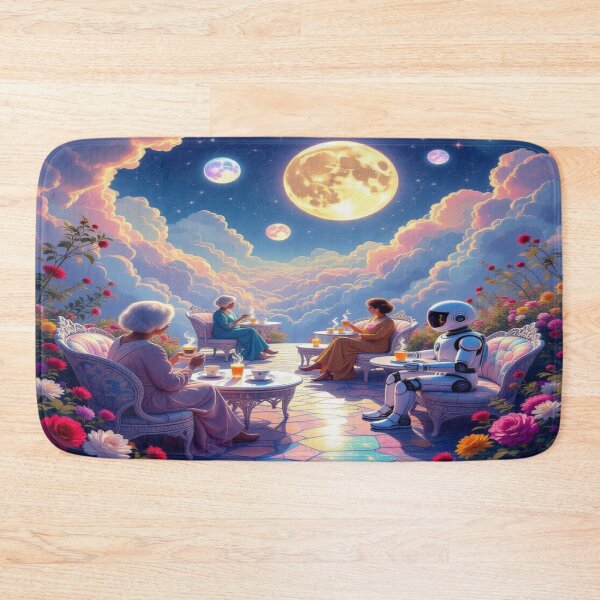Item preview, Tea & Tenderness – Grandmothers, Robots & floral dreams under the moonlight sky designed and sold by FotoworldEdel.